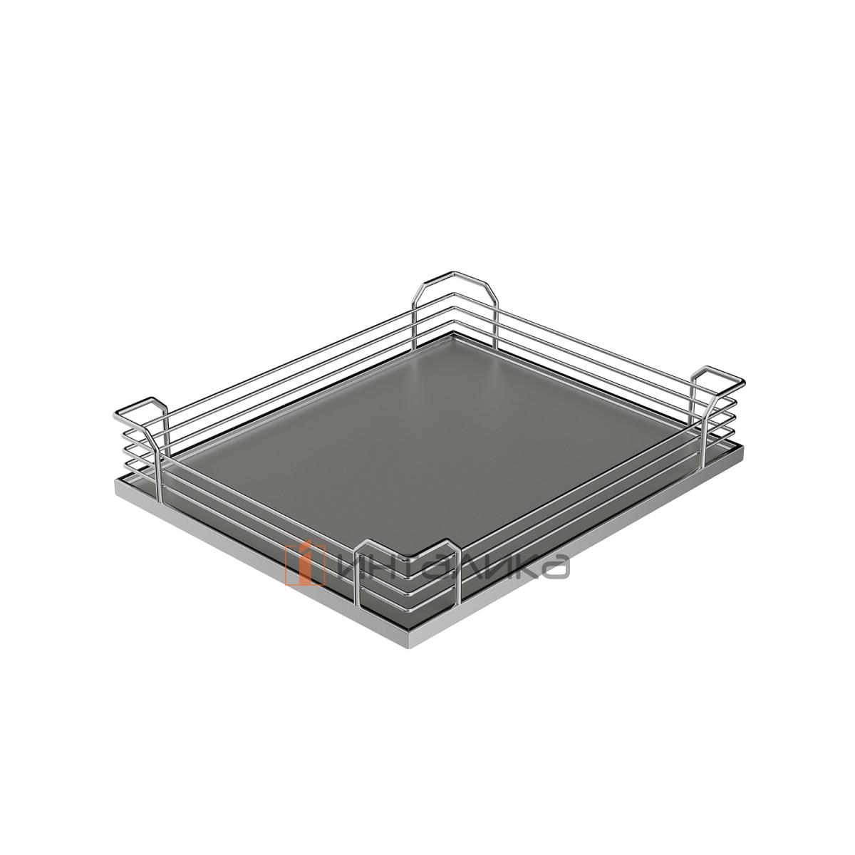 Полка КЕССЕБЁМЕР / KESSEBOHMER Тандем Соло 600, Арена Классик, антислип, хром
