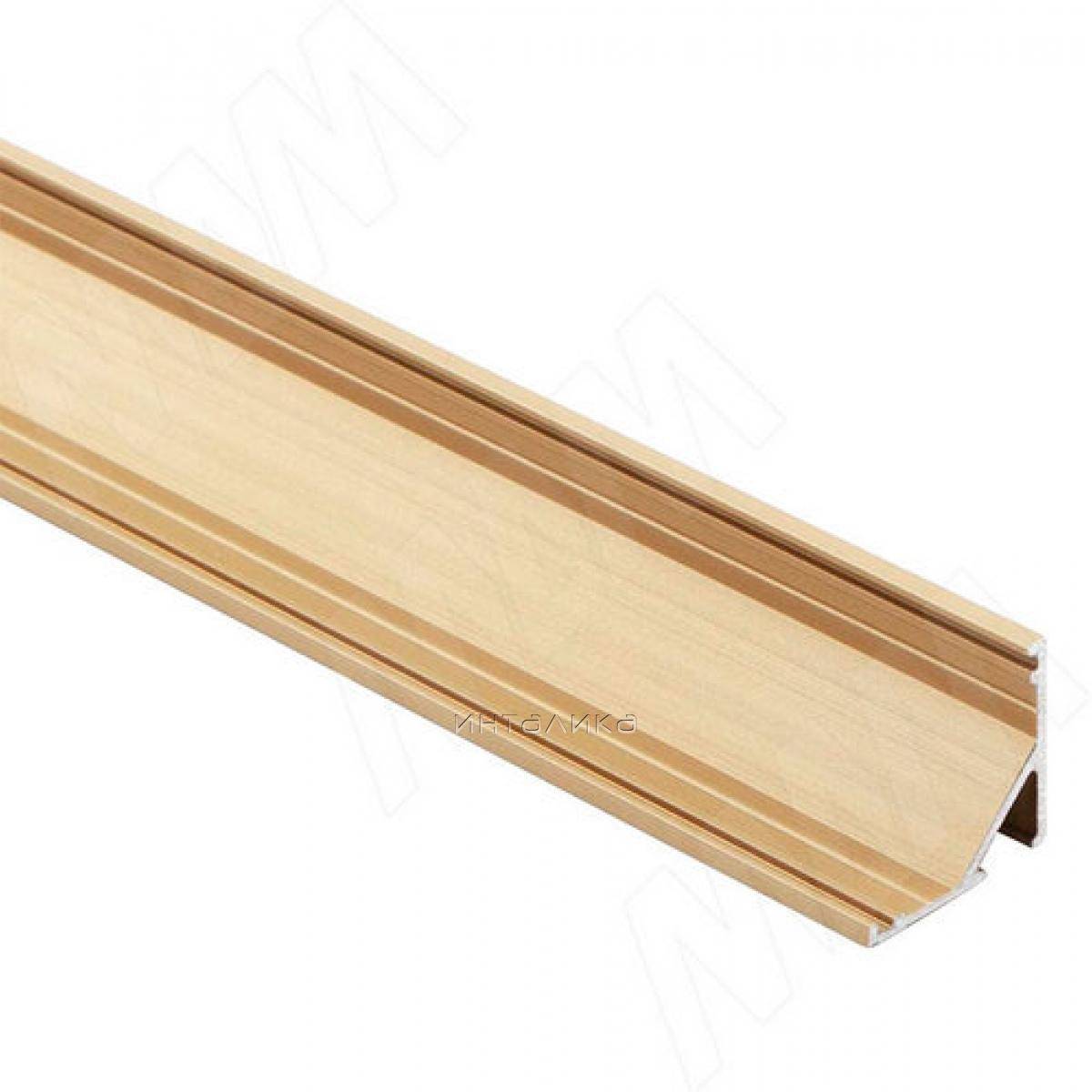 Профиль СМ2, угловой, золото матовое, 16х16мм, для овального рассеивателя, L-3000 (LSP-CM2-ALU-3-GL)