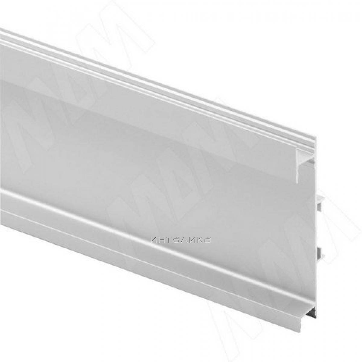 GOLIGHT Универсальная профиль-ручка для среднего ящика, под три светодиодные ленты, алюминий матовый, L-4100мм