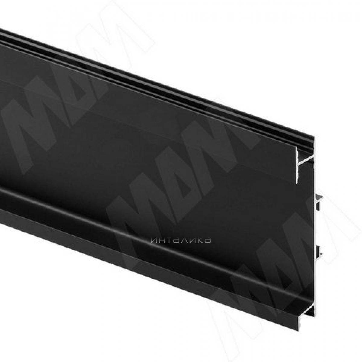 GOLIGHT Универсальная профиль-ручка для среднего ящика, под три светодиодные ленты,черный матовый, L-4100мм