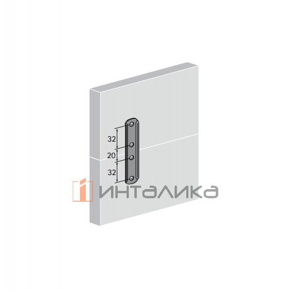 Комплект соединительных пластин для сборных дверей HETTICH, малая, сталь, оцинкованный