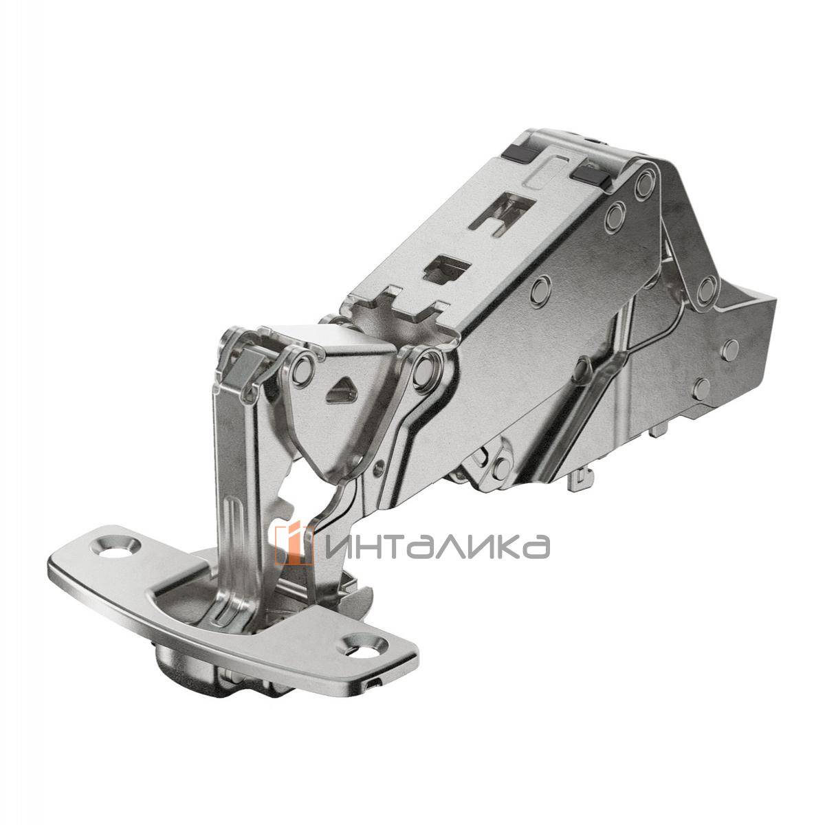 Петля HETTICH Сенсис / Sensys 8687 (B12.5) 165°, для дверей 15-32 мм, полунакладная, без пружины, Ø35, под саморезы, никель