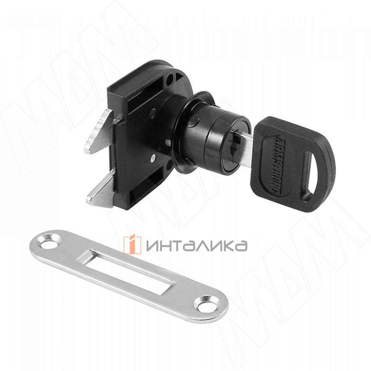 Замок для жалюзи, гарпунообразный   отв. планка, черный (509-21 BK)