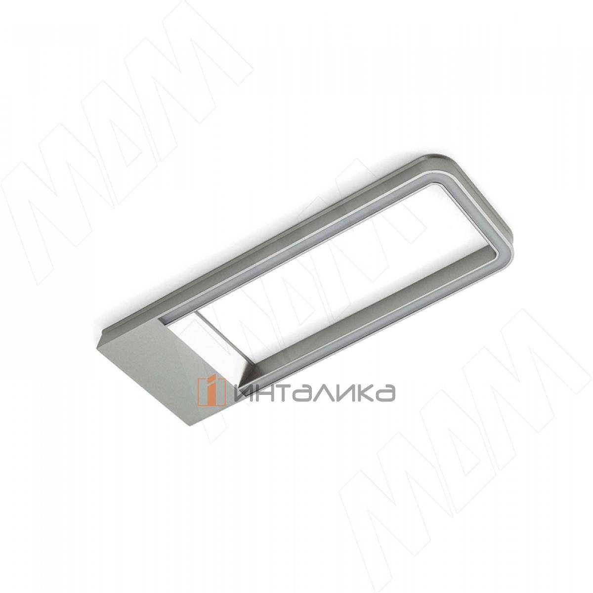 LINEO Светильник с сенсорным выключателем, 186*67 мм, стальной, 24V, нейтральный белый 3900К, 5W (LO24-190TS-STNW5)