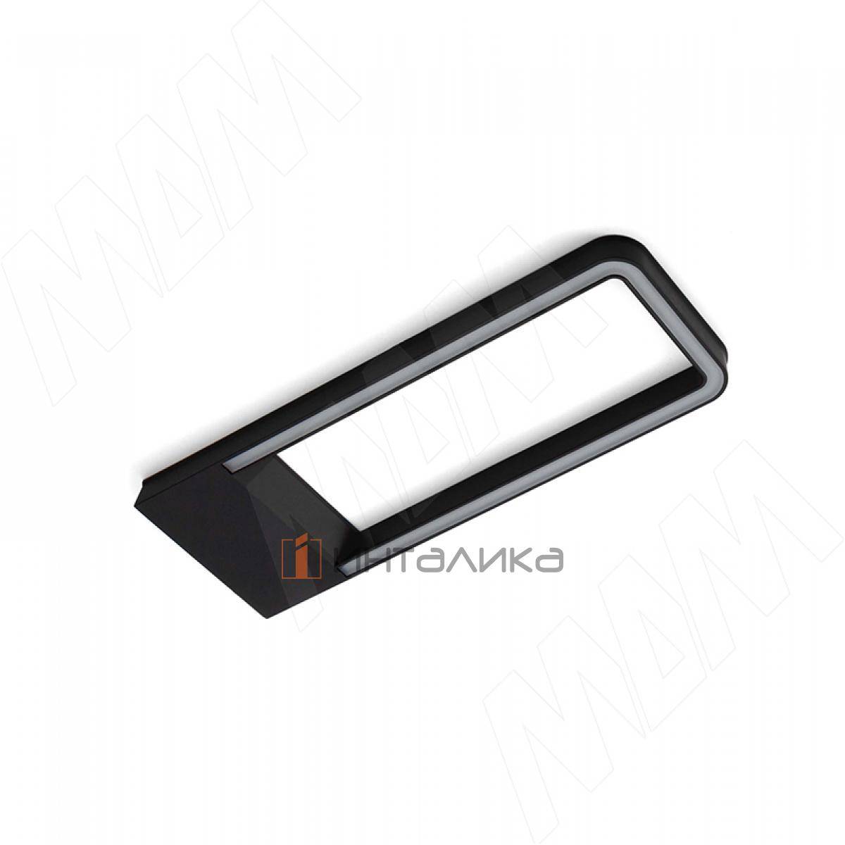 LINEO Светильник с сенсорным выключателем, 186*67 мм, черный, 24V, нейтральный белый 3900К, 5W (LO24-190TS-BLNW5)