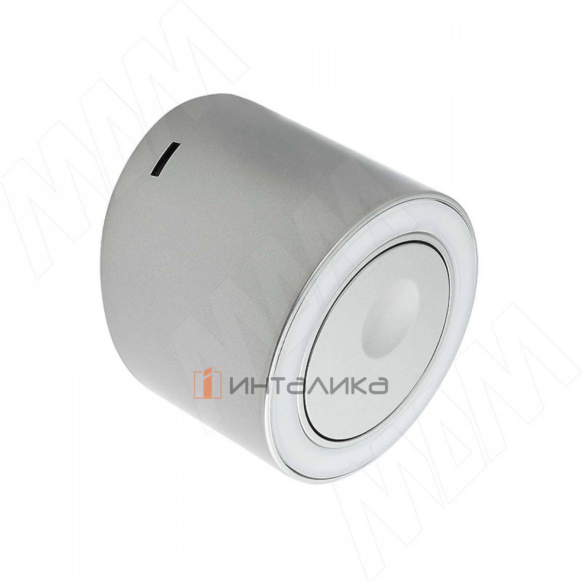UNIKA Светильник круглый с сенсорным выключателем, стальной, 24V, нейтральный белый 3900К, 4,5W (UN24-RTS-STNW5)