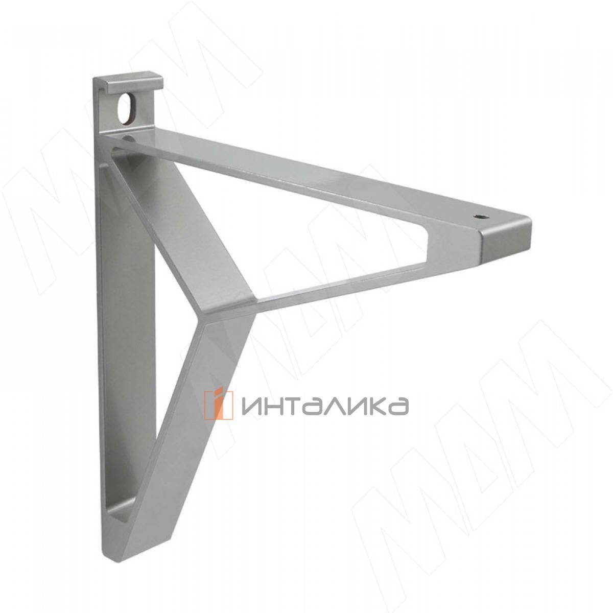 AIRONE Менсолодержатель для деревянных полок L-200 мм, хром матовый (1шт) (AIR.903A.9723)