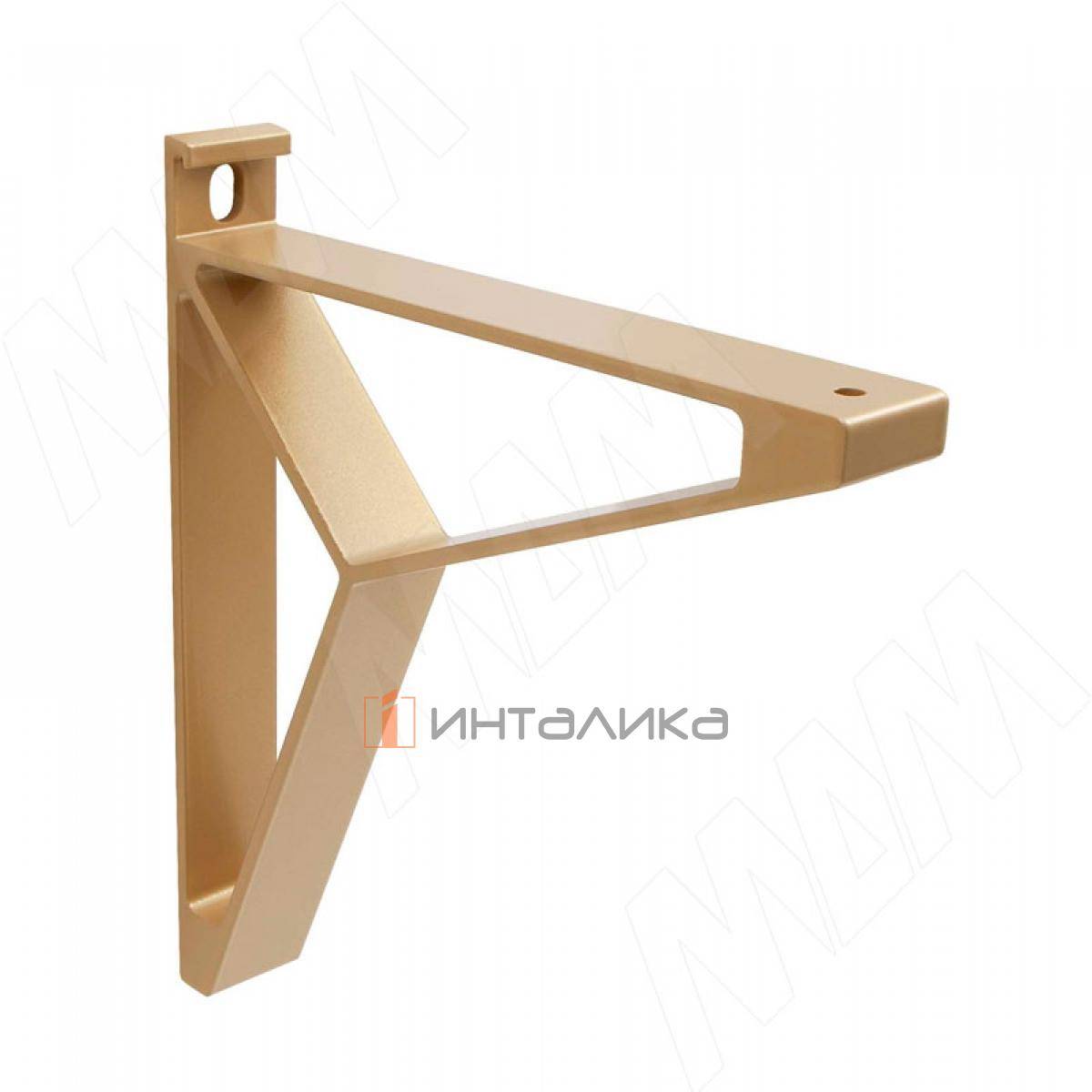 AIRONE МенсолодержательдлядеревянныхполокL-200мм,золотоматовое(1шт) (AIR.903A.9708)