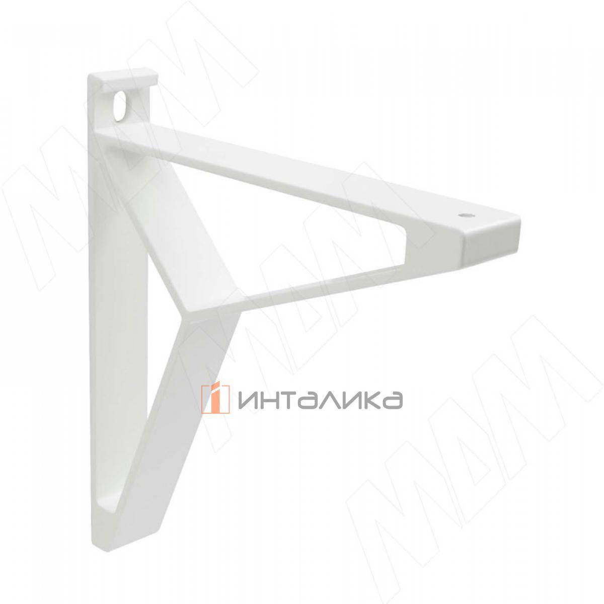 AIRONE МенсолодержательдлядеревянныхполокL-200мм,белыйматовый(1шт) (AIR.903A.9078)