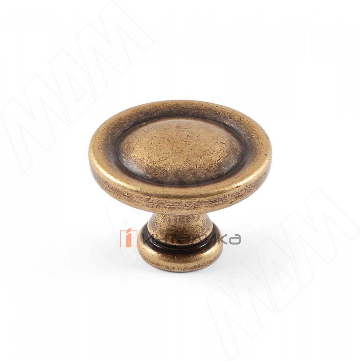 Ручка-кнопка D31мм бронза состаренная (WPO.841.031.00D1)