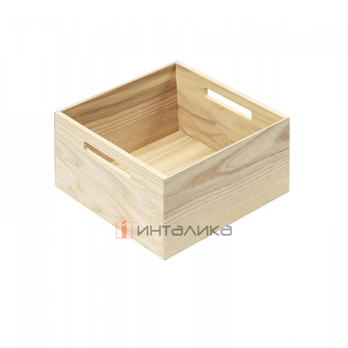 Ящик квадратный КЕССЕБЁМЕР / KESSEBOHMER ФайнЛайн Линик, 236x236x120, ясень светлый