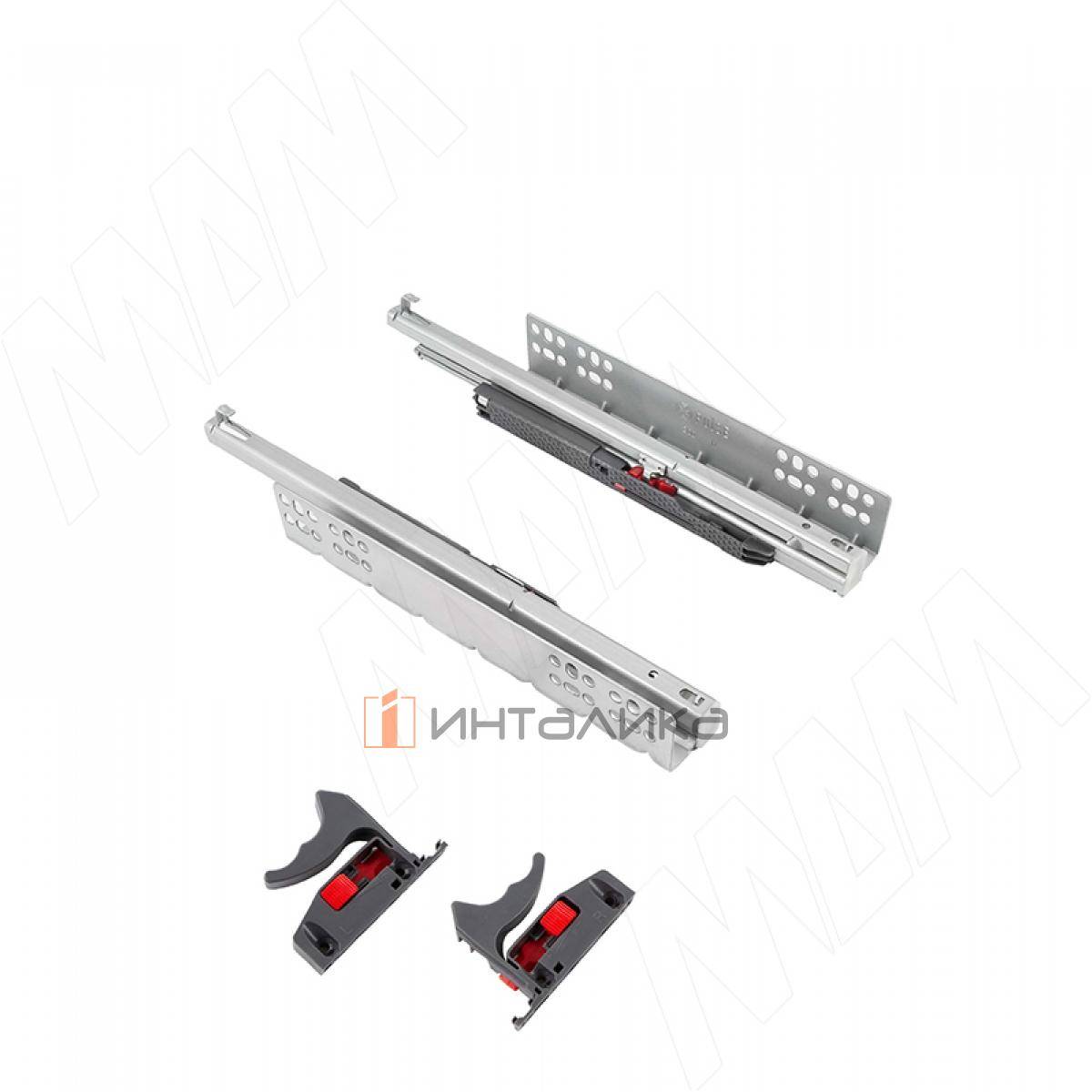 VEKTOR GFS B направляющие 300 мм, ниж. крепления с фиксаторами, полн. выдвижения, плав. закрывания (GFSB300ZN)