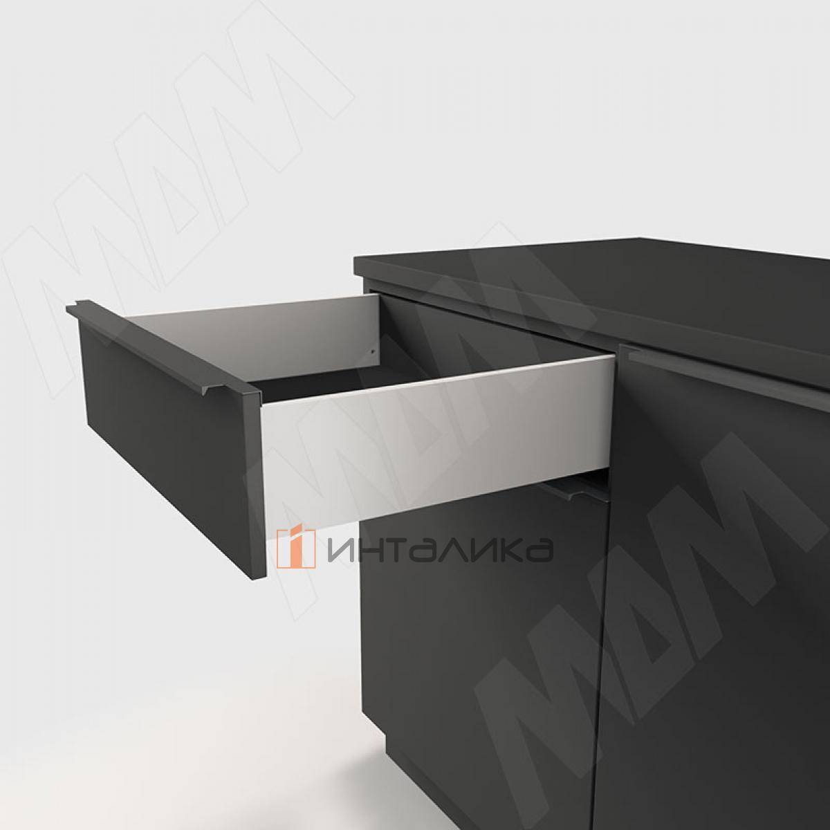 LS BOX комплект ящика 450 мм, цвет белый (боковины h120 мм с направляющими плавного закрывания) (LS120450W)