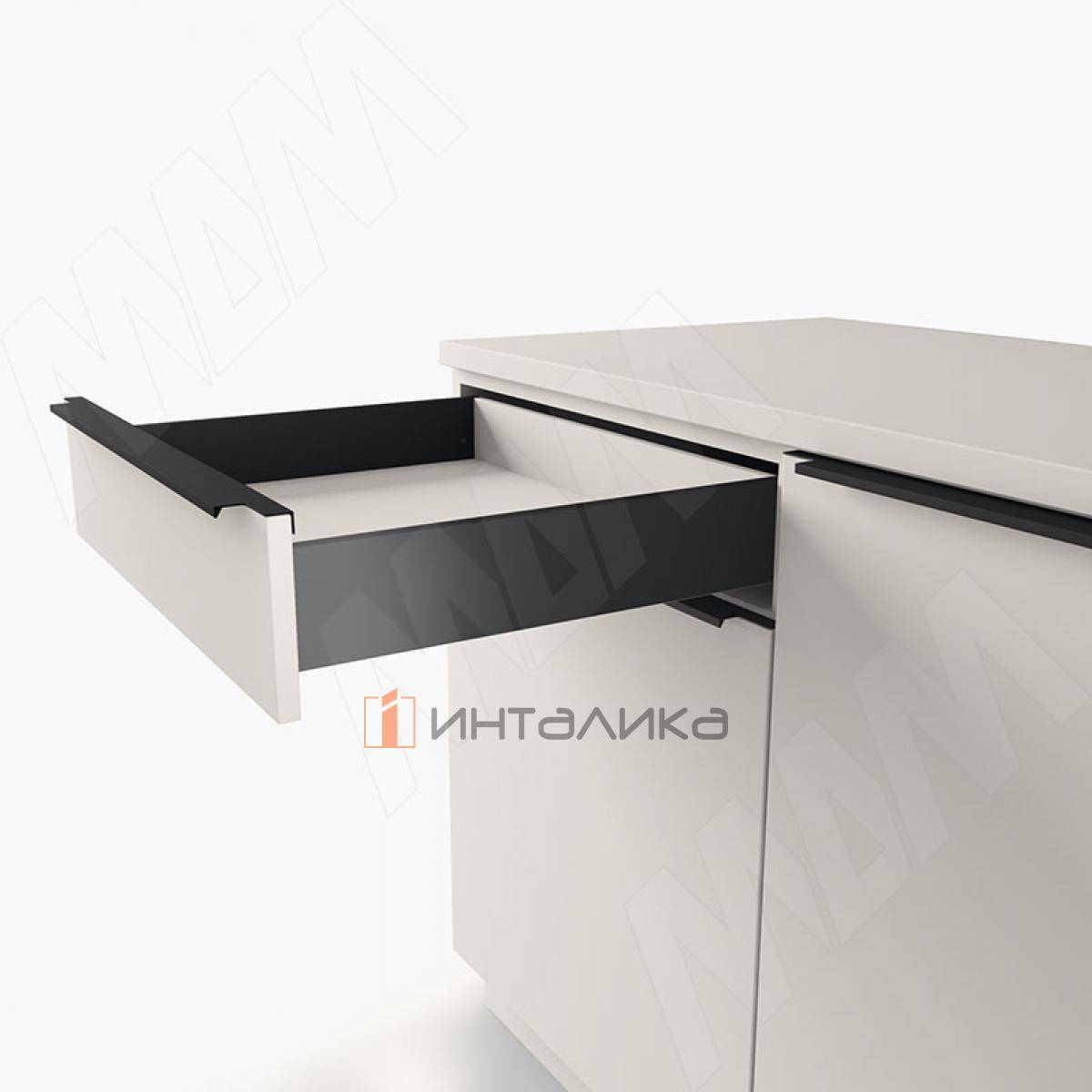 LS BOX комплект ящика 450 мм, цвет черный (боковины h88 мм с направляющими открывания от нажатия) (LT88450BL)