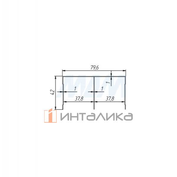 Интегро / Integro Направляющая верхняя графит, L-3000
