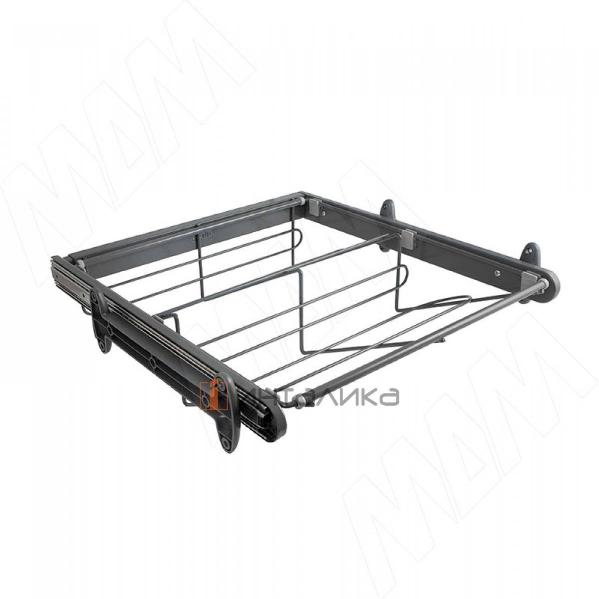 BELLE Корзина для обуви, 500 мм, графит, полн. выдв. (BE50SHGR)