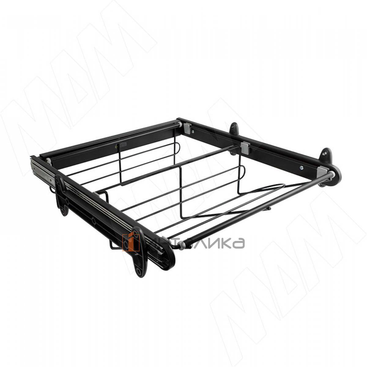 BELLE Корзина для обуви, 500 мм, черный, полн. выдв. (BE50SHBL)