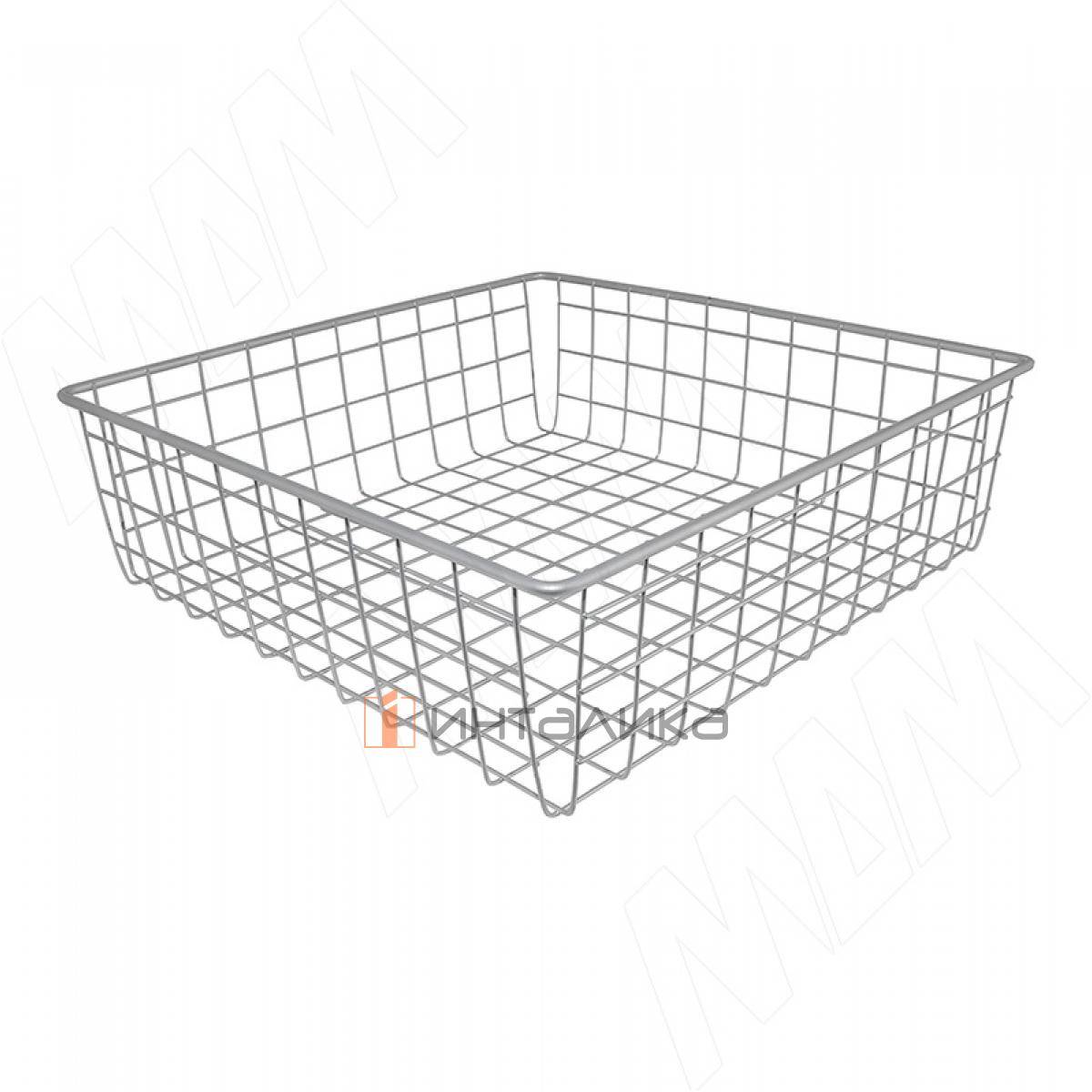 BASEКорзинасетчатая120х300х400мм,металликсеребристый (КС123040)