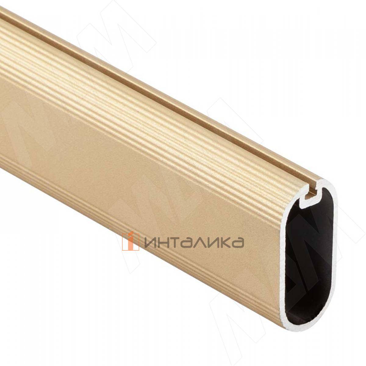 Штанга овальная 15х30, с пазом под демпфер, золото мат., L-3000 (TA02ALGLM)