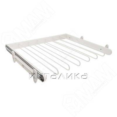 BELLE Вешало для брюк, 500 мм, белый, полн. выдв. (BE50TRWH)