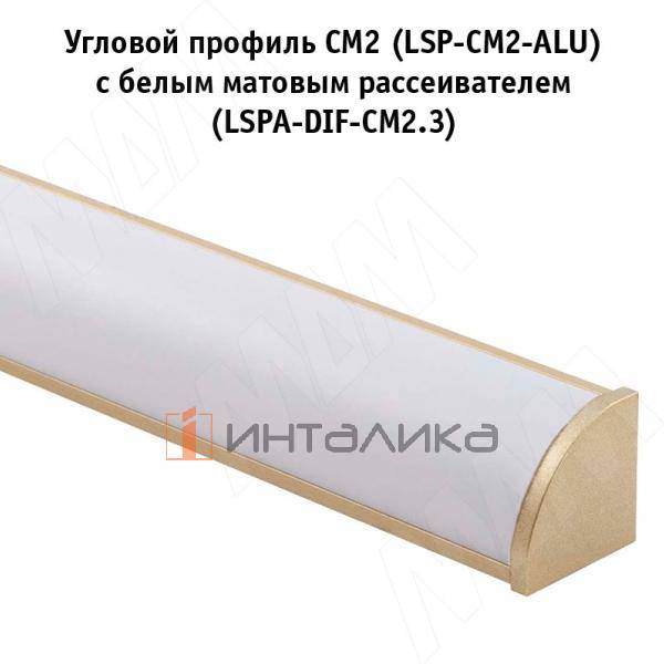Заглушка торцевая для СМ1/CM2, золото матовое