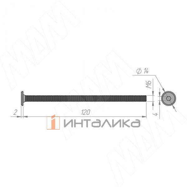 HXS M6 X120 FL MP