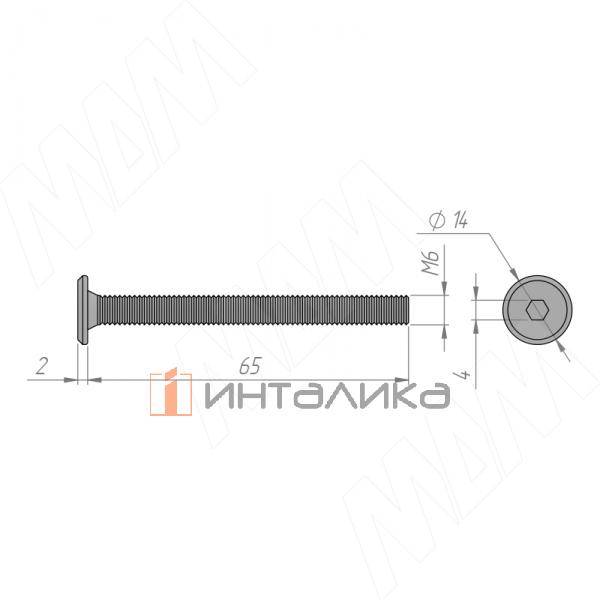 HXS M6 X65 FL MP