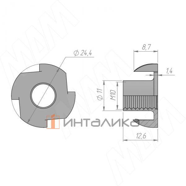 DIN 1624 M10 MP
