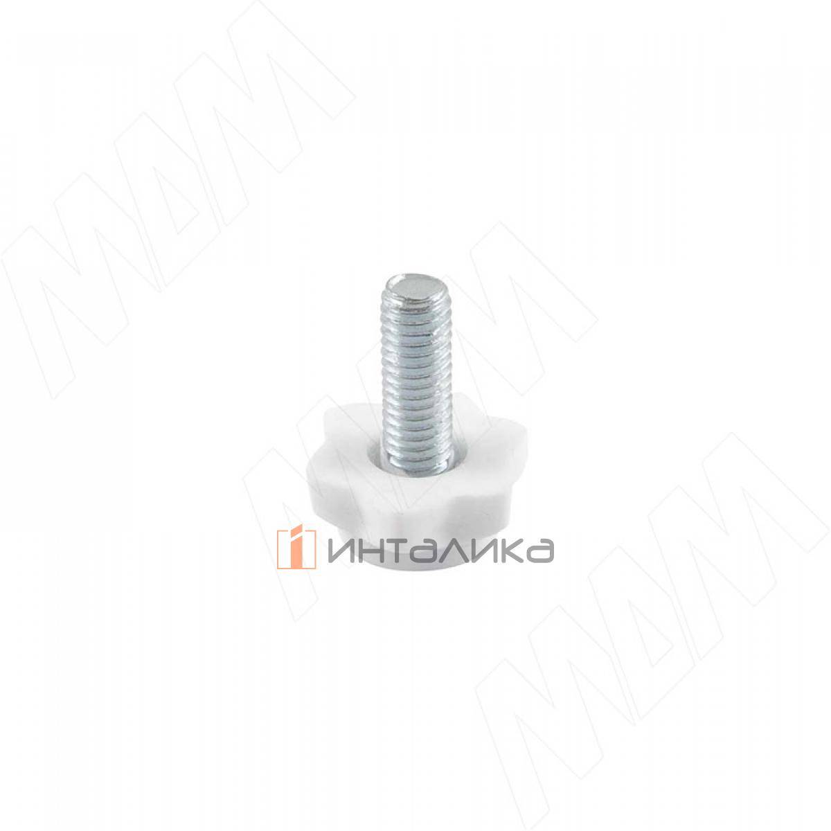 Ножка мебельная, М6 Х 18, белая (PI05.M6X18.WH)