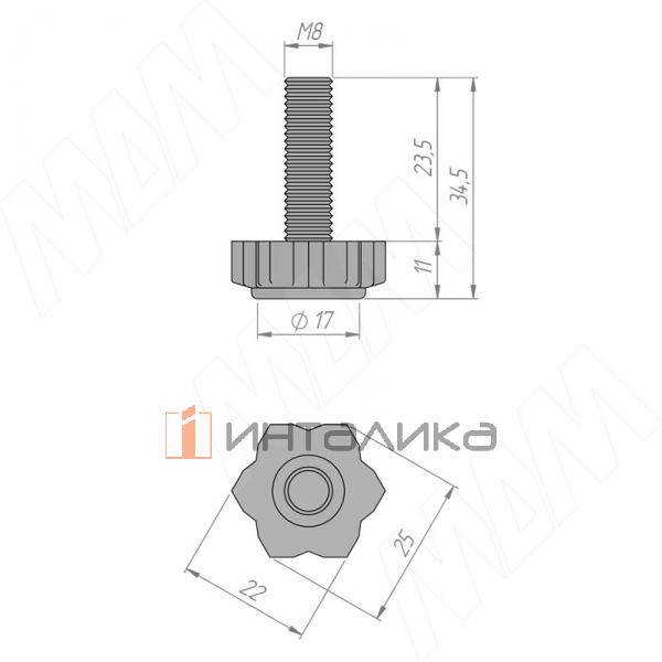 PI06.M8X25.BL