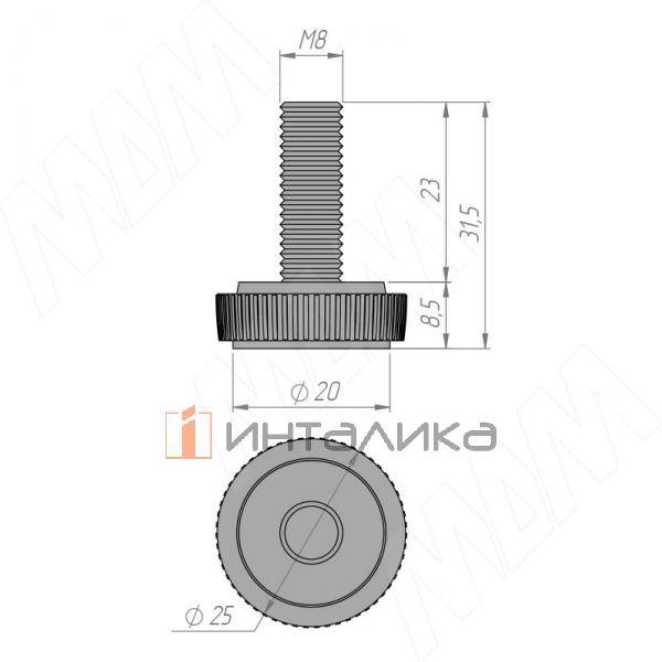 PI02.M8X25.BL