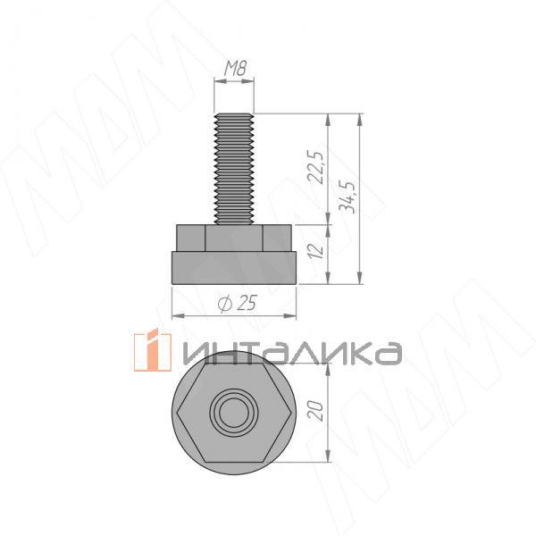 PI20.M8X25.BL