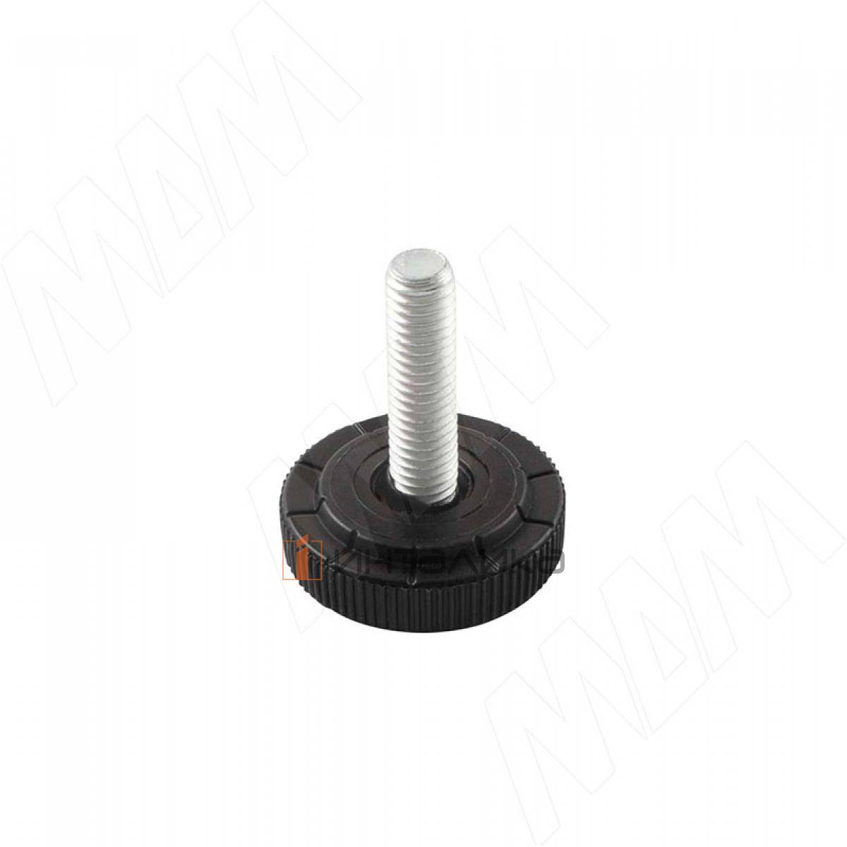 Ножка мебельная, М6 Х 20, черная (PI01.M6X20.BL)