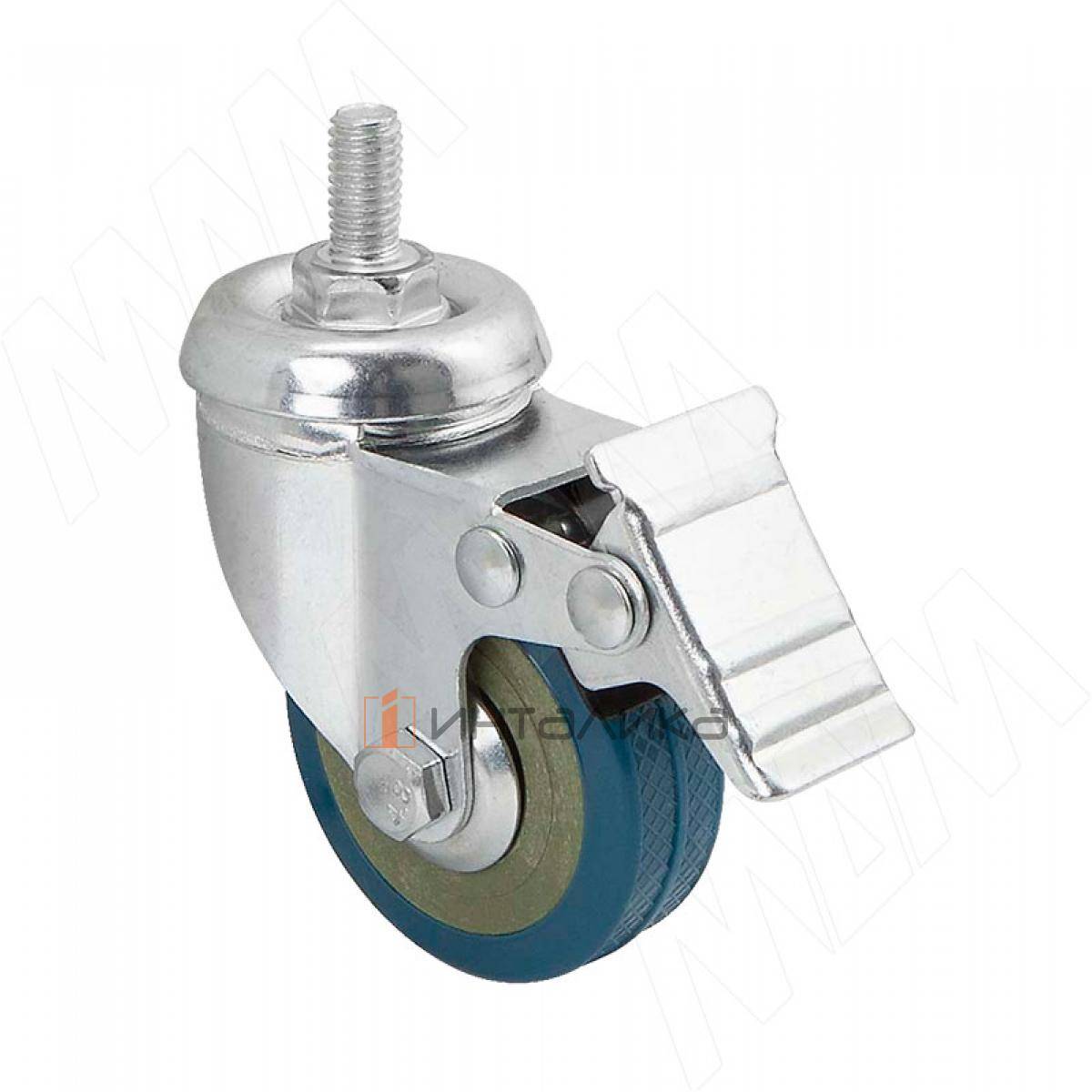 Опора колесная, D50 мм, со стопором, М10 (CST50 BR)