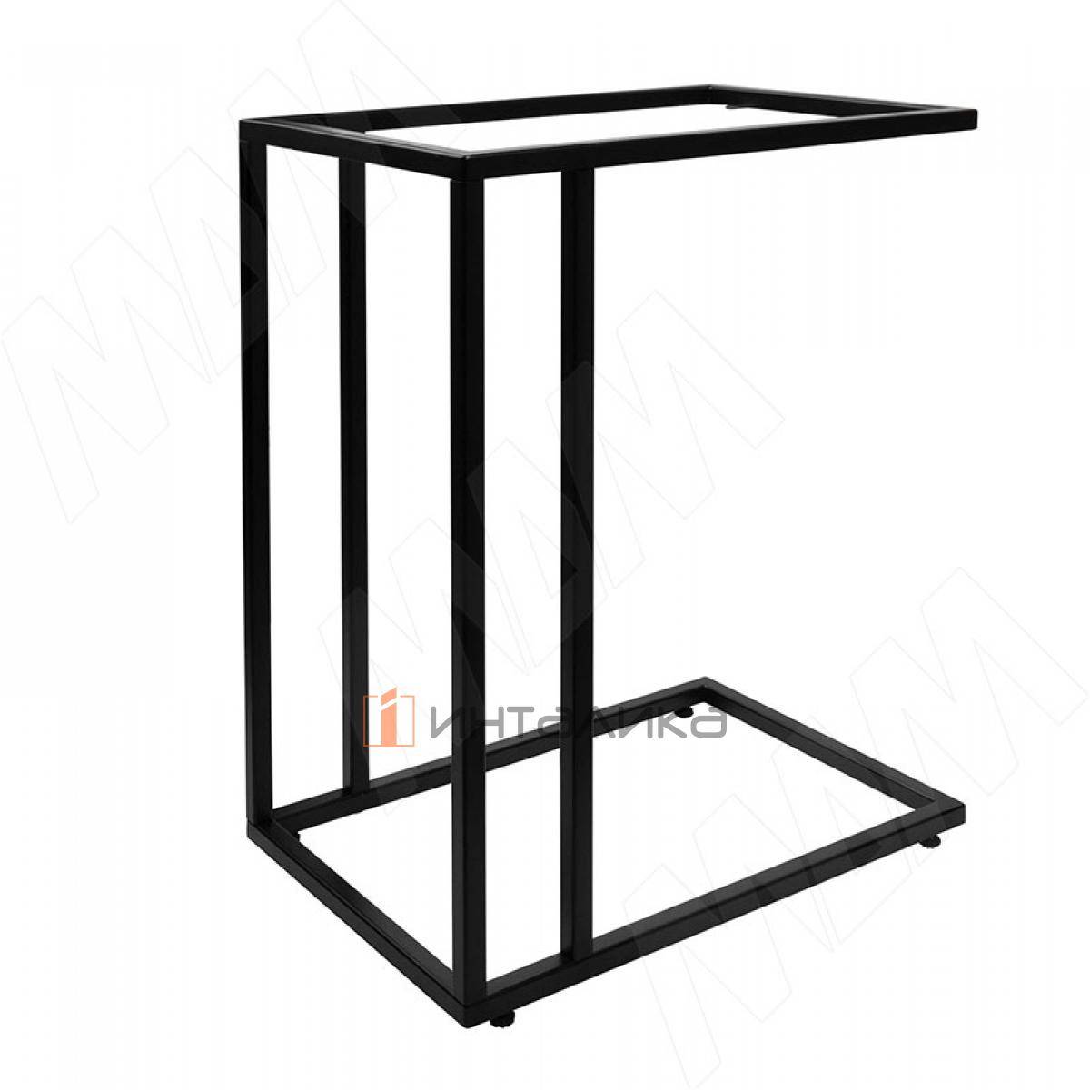 Металлокаркас-стол журнальный 550x350x650мм, черный (RAL 9005, муар) (MF.07.550x350x650.BLC)
