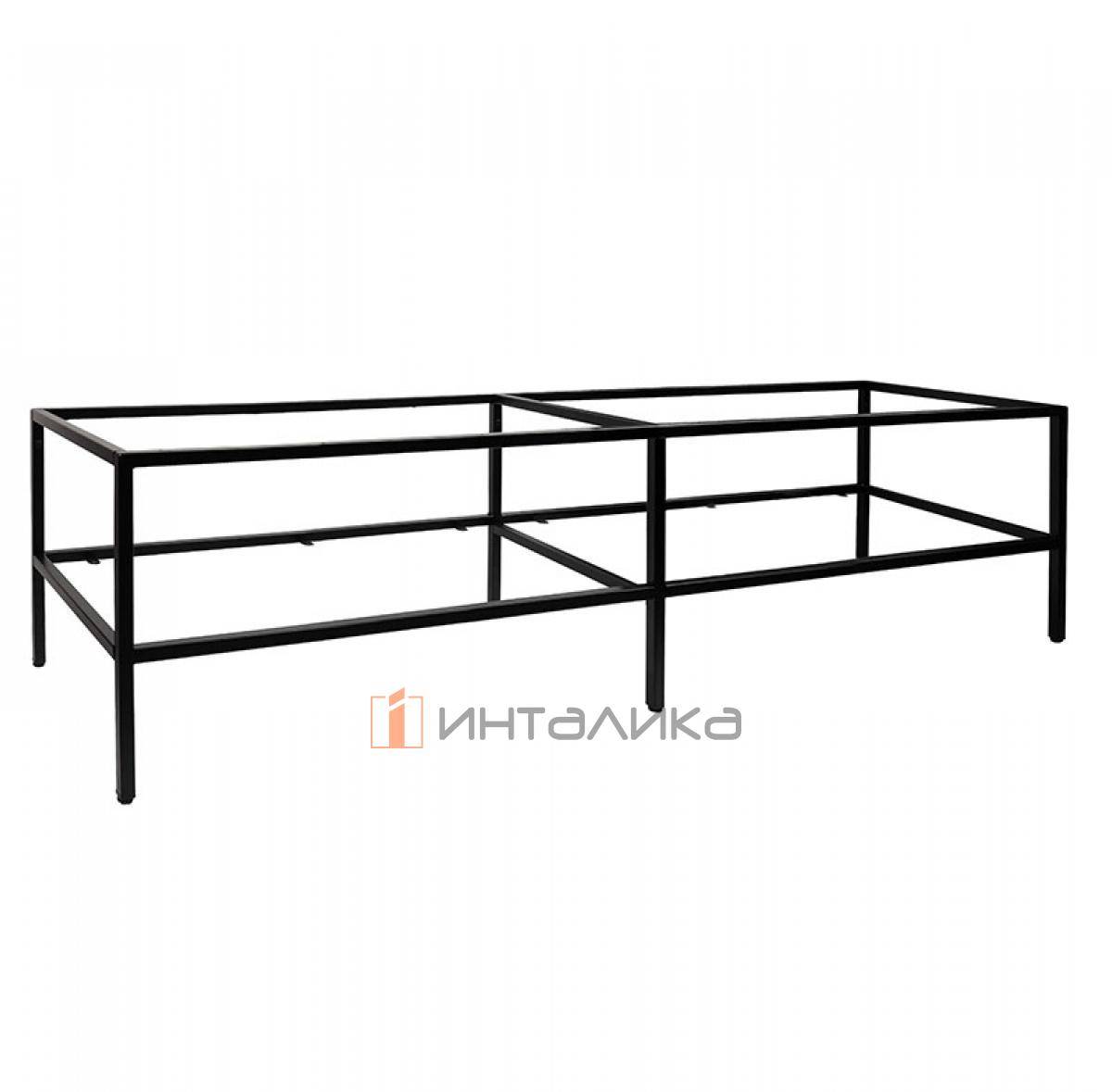 Металлокаркас-тумба напольная для ТВ 1800x450x450мм, черный (RAL 9005, муар) (MF.03.1800x450x450.BLC)