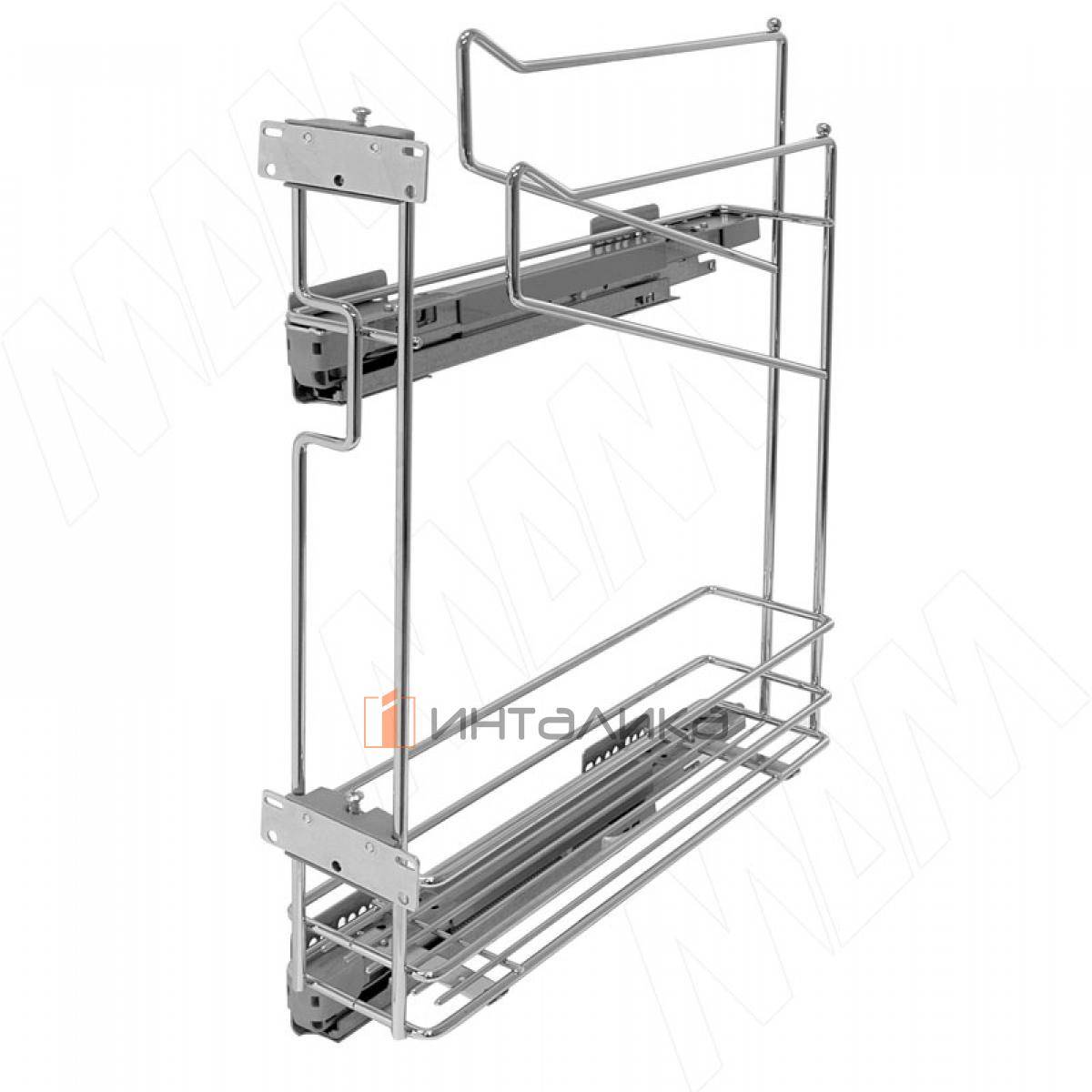 ROUND Держатель противней и полотенец, 150мм, боковым креплением лев., направляющие Nova Pro (ELQGMSL152PCSXPRPC)