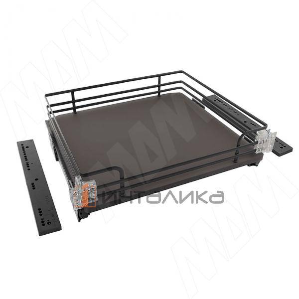 Галакси / Galaxy Корзина 600 мм, эллипт. прут, противоск., с боковым крепл., креп. фасадов, под направл., графит