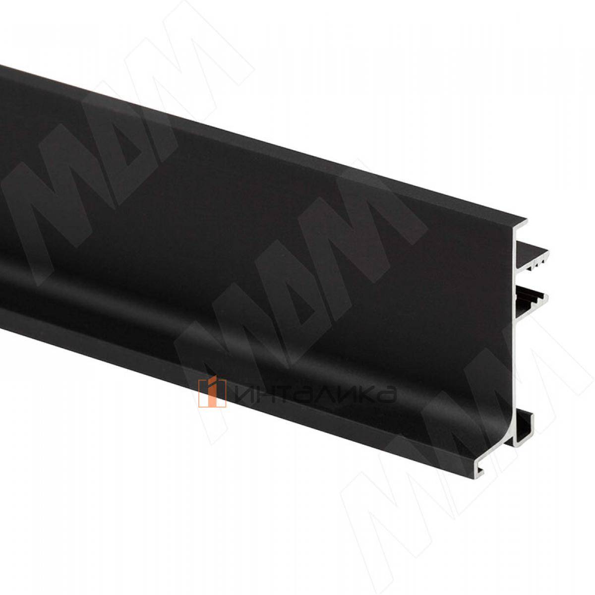 GOLATIME Универсальная профиль-ручка под столешницу, черный матовый, L-4200 (GL2.548A.4200.7W RU)