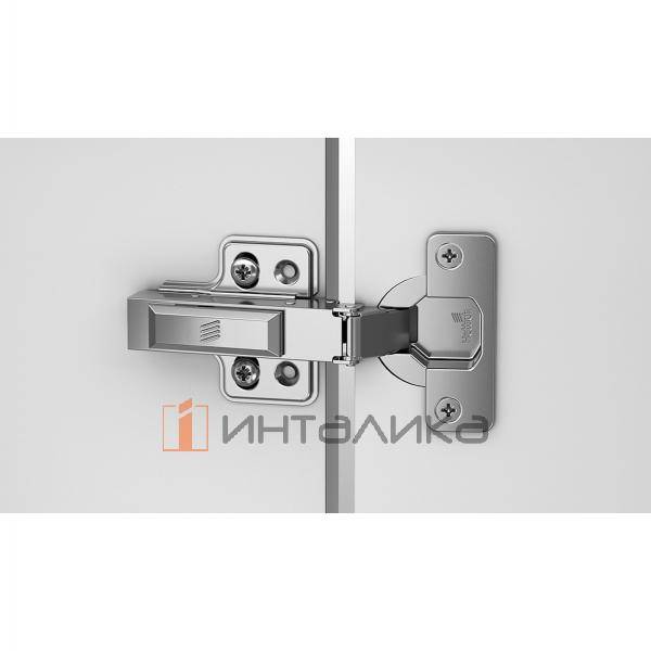 Петля HETTICH HETTICH Веосис / Veosys (В -6.5) 105°, для дверей 14-22 мм, вкладная, с доводчиком, TH52, Ø35, под саморезы, нержавеющая сталь