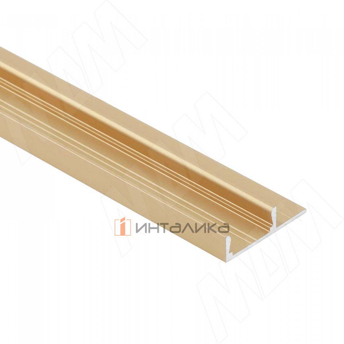 Профиль SM6, накладной, золото матовое, 24,5х6,2мм, L-2000 (LSP-SM6-ALU-2000-GL)
