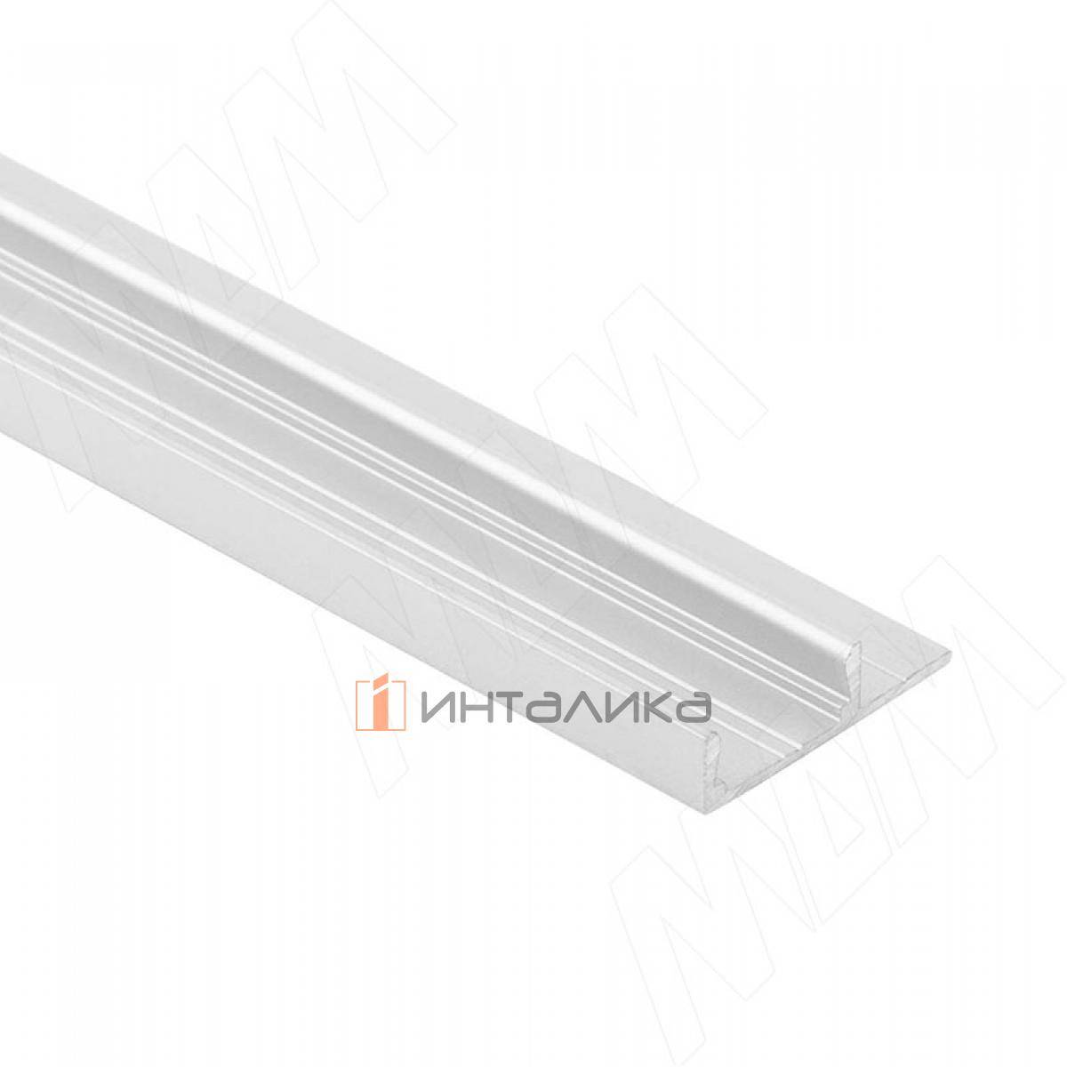 Профиль SM6, накладной, серебро, 24,5х6мм, L-2000