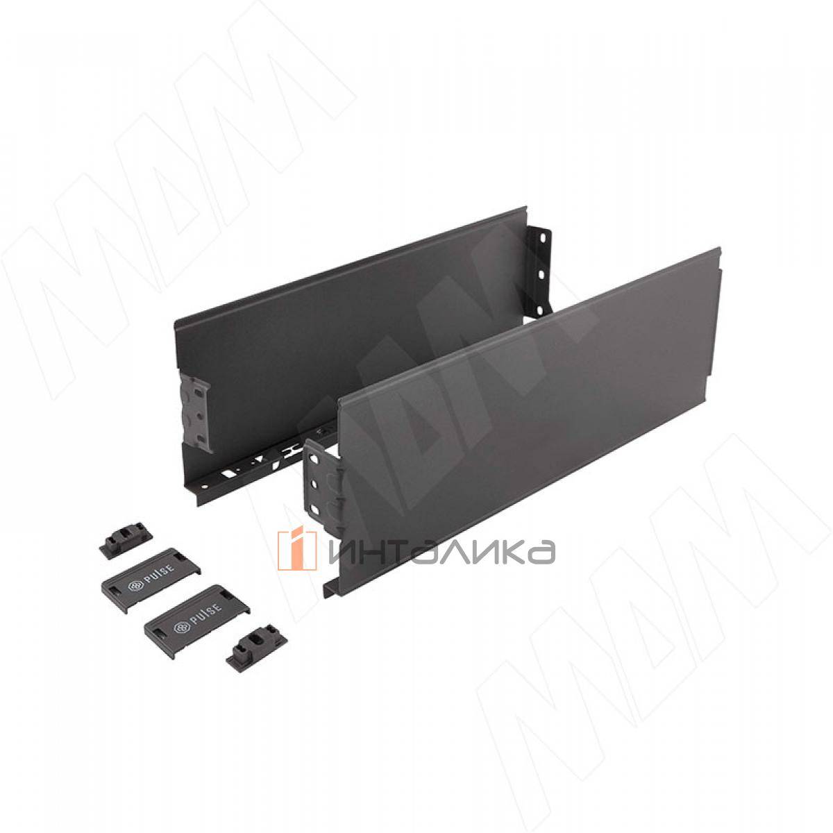 GX Box Комплект боковин ящика H120 мм, 300 мм, темно-серый