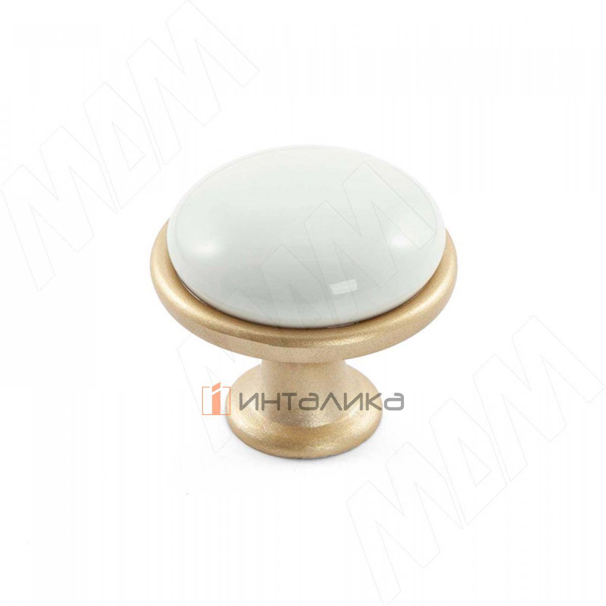 Ручка-кнопка D28мм золото матовое/керамика (KH.30.GA)