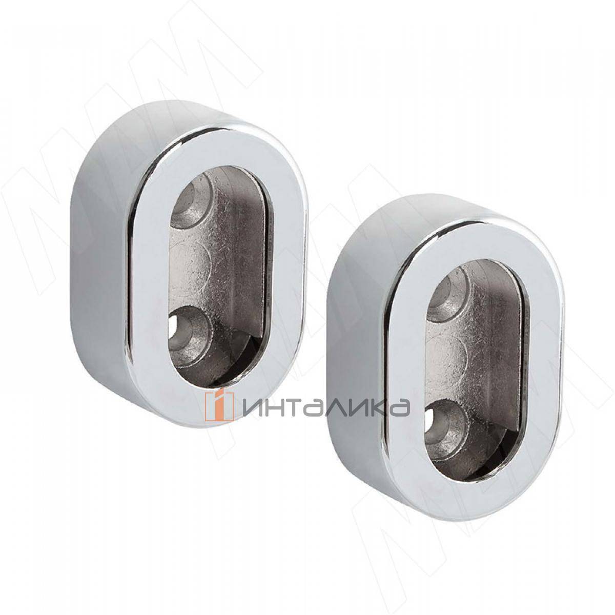 Штангодержатель для овальной штанги, хром