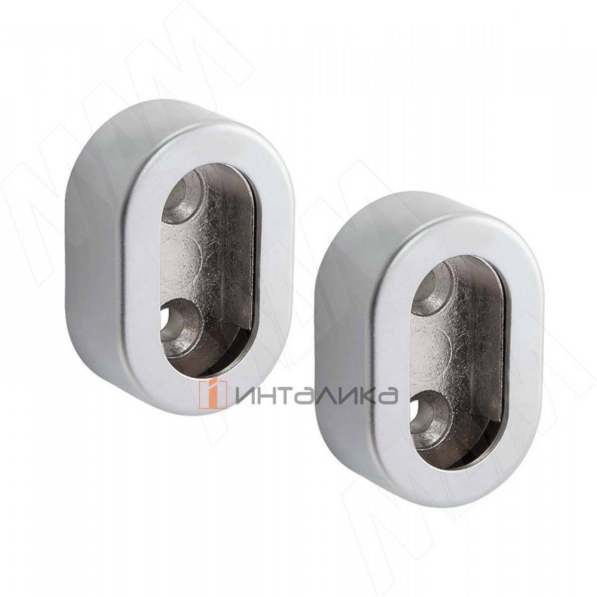 Штангодержатель для овальной штанги, серебро