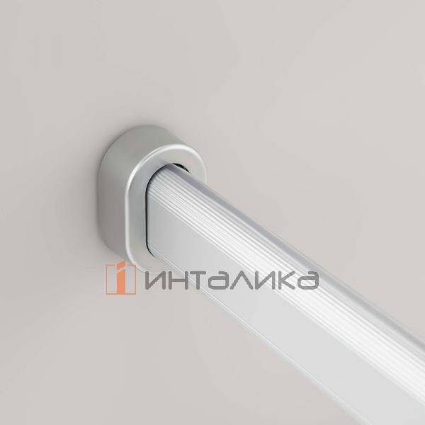 Штангодержатель для овальной штанги, серебро