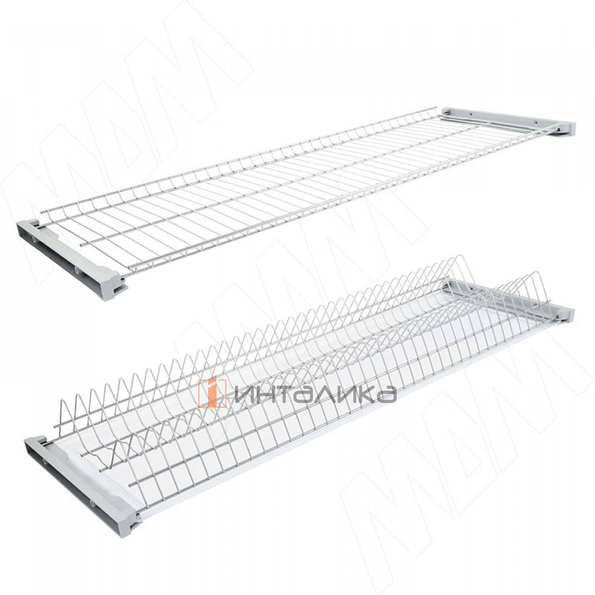 ARIA комплект посудосушителей, без рамки, поддон, 900мм, серый хром