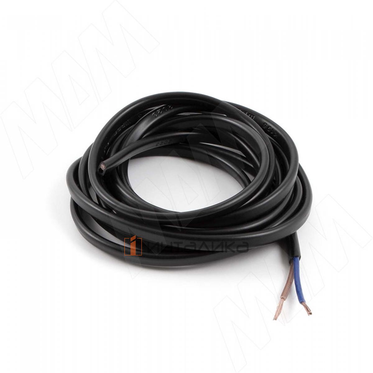 Провод ШВВП двужильный, сечение 0.75 кв.мм, черный