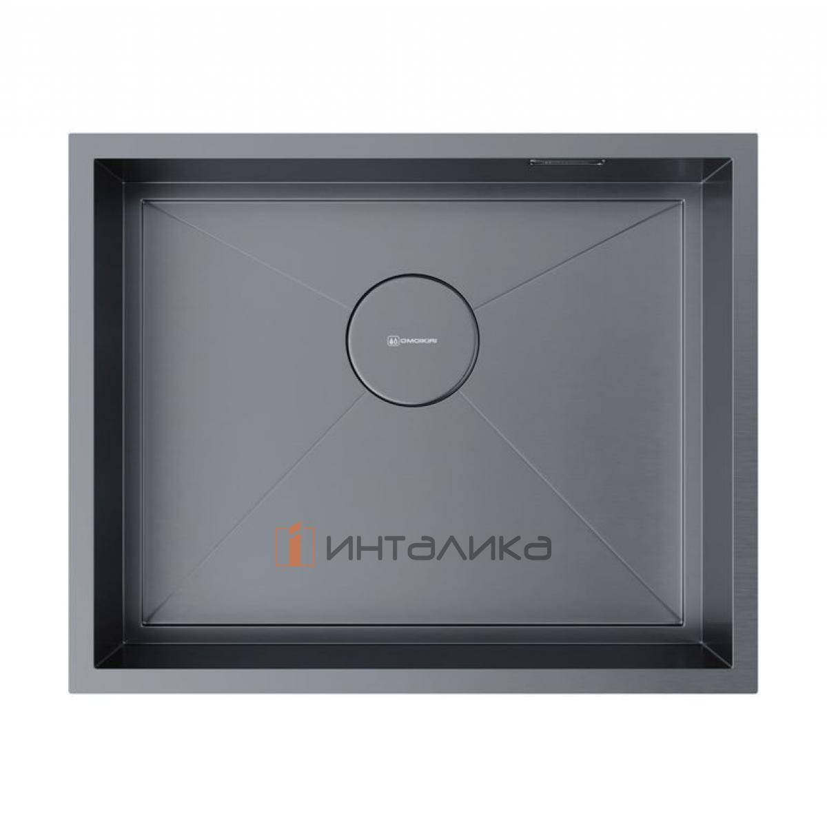 Мойка Omoikiri KASEN 54-16 INT нержавеющая сталь, 600, интегрированная, вороненая сталь